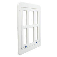 Puerta para perros de ABS, con cierre, 44x34x1,7 cm, doble imán