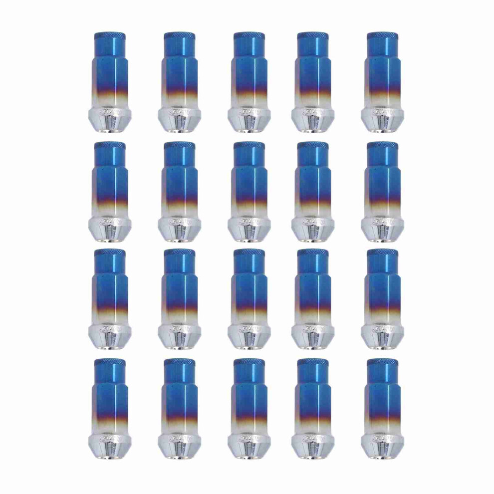 20Pcs M12x1.25 Metal Wheel Lug Nuts Universal Car Accessories Replacement For Mitsubishi Bluing 8741320868568