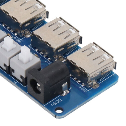 Stromerweiterungsmodul 4-Kanal USB-Splitter 5V 2
