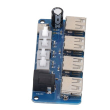 Stromerweiterungsmodul 4-Kanal USB-Splitter 5V