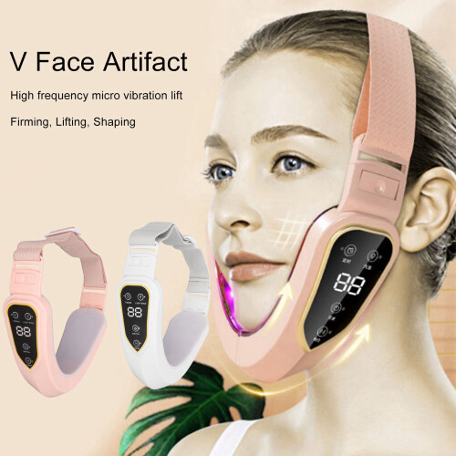 V Face Machine 12-Gear-Gesichtsmassagegerät weiß 500mAh 2