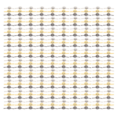 300 Stk. 10 mm Mini-Bradnägel Silber, Gold, Silber-Grau 1