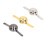 300 Stk. 10 mm Mini-Bradnägel Silber, Gold, Silber-Grau 15