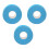 3 Rollen Face Tape 2,5 cm x 5 m hellblau V-Form 3