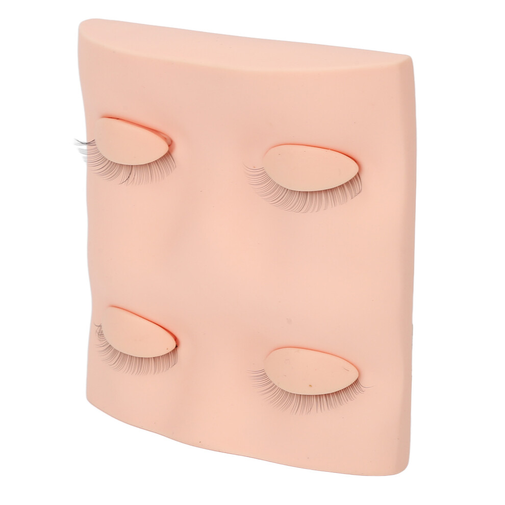 Pink False Eyelashes Extension Practice Mannequin Head With Removable Eyelids For Makeup Training