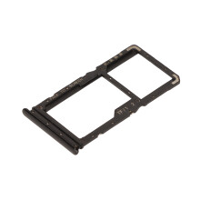 Sim Card Tray Set Plastic SIM Card Slot Holder Replacement with Card Pin and Brush for Redmi Note 7 Note 7 Pro Phone Black