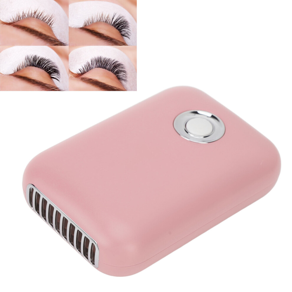 Pink Eyelash Dryer Fan Mini Portable Usb Rechargeable 3 Speed Low Noise Eyelash Blow Dryer With Folding T Bracket