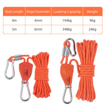 Clip de cuerda para tiendas 4m/5m ajustable a prueba de viento reforzado colgador de toldo
