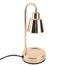 Lámpara calentadora de velas versátil para dormitorio y sala de estar regulable de metal y vidrio 15cm