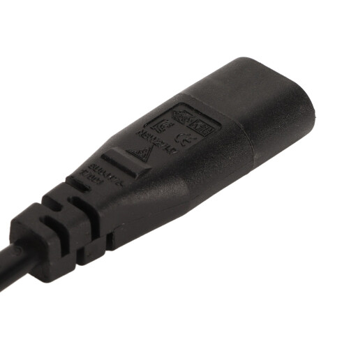 IEC 320 C8-C7 Netzkabel 1 m/3,3 ft 1500 W 2,5 A schwarz 2