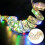 5m 50 LEDs Satinband-Lichterkette Gold/Silber 2