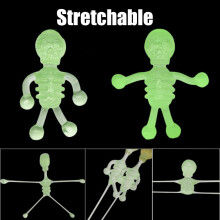 Juguetes antiestrés luminosos en forma de esqueleto, 10 piezas, para Halloween, recuerdos de fiesta, tamaño pequeño
