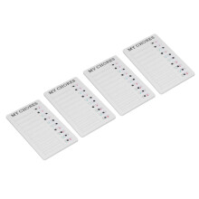 Tablero de verificación de tareas 4 piezas Reciclable Portátil Hazlo tú mismo Desmontable Tarjeta blanca