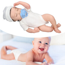Muñeca de silicona de 12 pulgadas - articulada, apta para baño