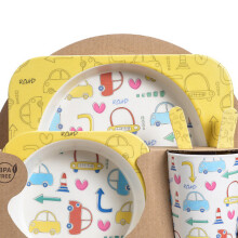Modell 3 Bambusfaser-Kinder-Geschirrset Becher