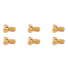 6 piezas tornillo ranurado para cubierta trasera dorado 1.2x0.7x1.7mm