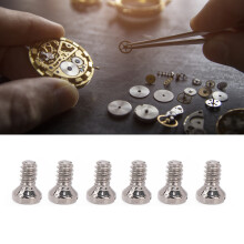 6 Stück silberfarbene Stahl-Rückdeckel-Schrauben 1,2x0,7x1,7mm