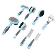 Dog Brush Comb Set 8 in 1 Multifunction Deshedding Open Knots Cat Hair Brush Comb Kit for Cats Dogs Long Haired Pets