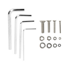Kit de tornillos, tuercas y arandelas de acero inoxidable, 1220 piezas, tornillos de cabeza avellanada con cavidad hexagonal, M2, M3, M4 y