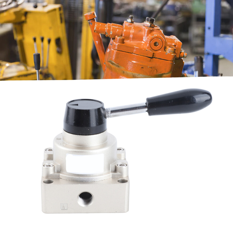 Air Hand Valve Rotary Lever 3 Position 4 Way Pneumatic Flow Control Switch Accessory 4621320891664