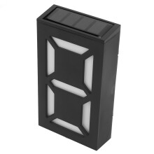 Solar LED House Number Light Garden Solar Powered Address Sign LED Illuminated Outdoor Plaques Wall Art Lighted Up