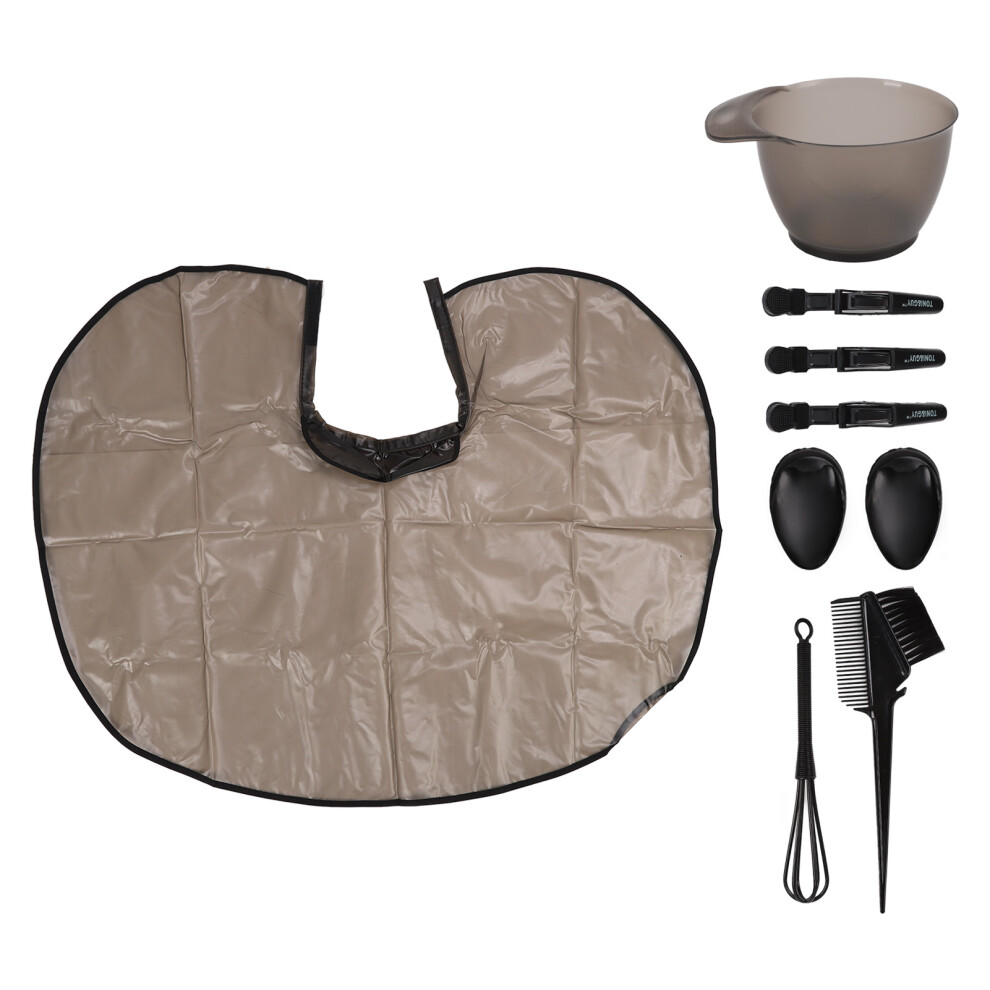 Hair Dyeing Set with Brush Blender Ear Muffs Dyeing Bowl Bib Hairdressing Clip Hair Coloring Tool for Home Salon