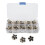 150 Stück schwarze Daisy-Button-Pins, Standardgröße 11