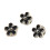150 Stück schwarze Daisy-Button-Pins, Standardgröße 10