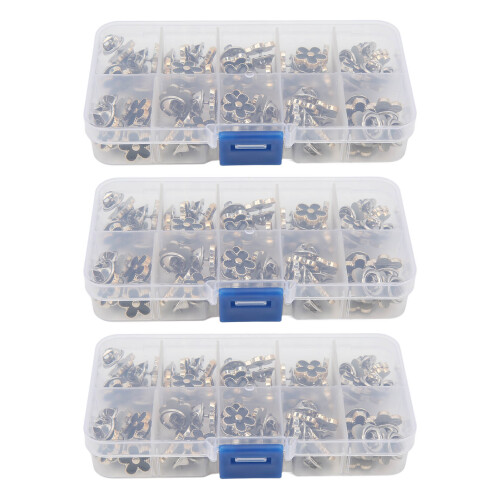 150 Stück schwarze Daisy-Button-Pins, Standardgröße 1