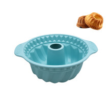 Doppel-Ohr-Mousse-Kuchenform 25x8cm Blau-Grau 203g