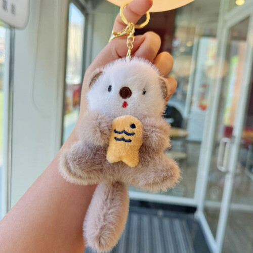 SKOGSDUVA Knuffels, set van 2, otter met baby/bruin beige, 45 cm - België