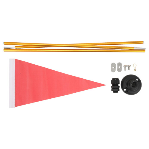 Bandera de kayak de aluminio con kit de base, 180 g, nylon 1