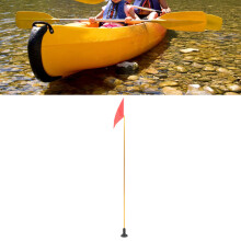 Bandera de kayak de aluminio con kit de base, 180 g, nylon