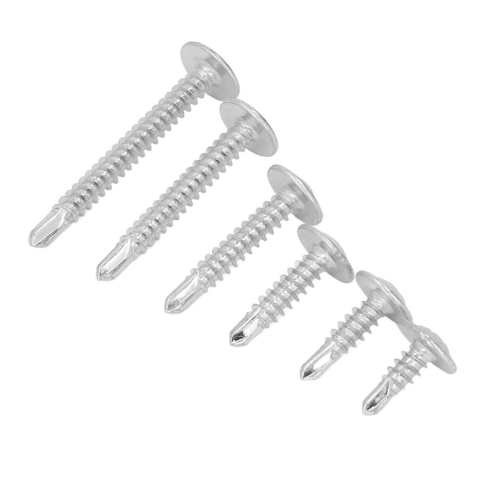 104 Pcs Self Drilling Screw M4.2 Cross Slot Round Washer Head Carbon Steel Self Drilling Screw For Household Appliance 4901320897805