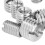 75 Stück Gewindeeinsatz-Set M3/M4/M5 Silber 6