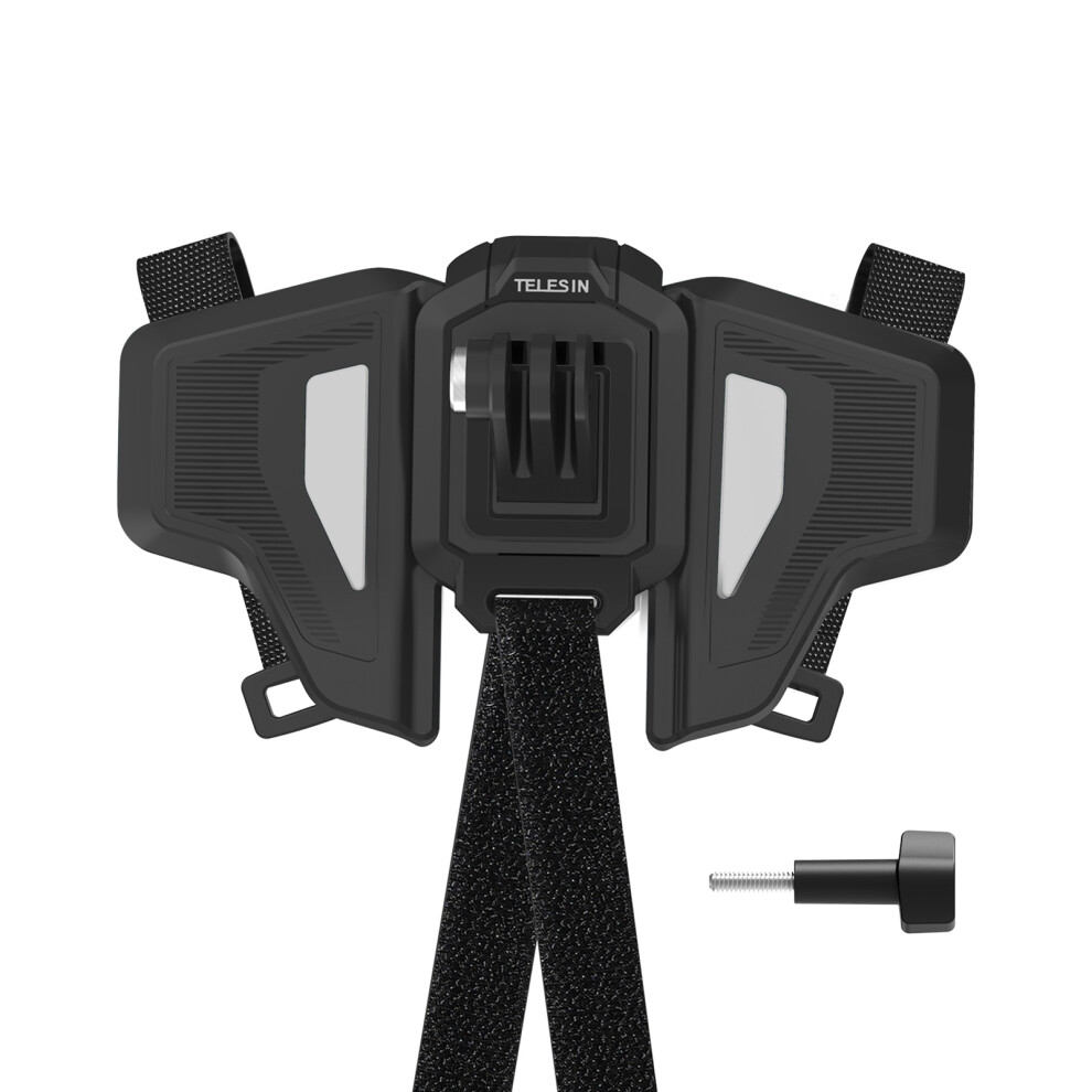 Telesin Gp-Hbm-Mt2-Yh Upgraded Motorcycle Helmet Mount Foldable Angle Adjustable Helmet Chin Bracket Replacement For Gopro Hero 11/10/9/8 O 8181320897777
