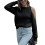 Schulterfreier Strickpullover Schwarz S 100%Polyester 2