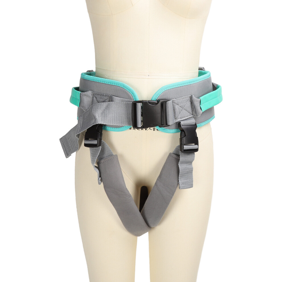 Green Transfer Belt Gait Lifting Assist Device With Loops Medical Nursing For Paralysis Elderly Adults L