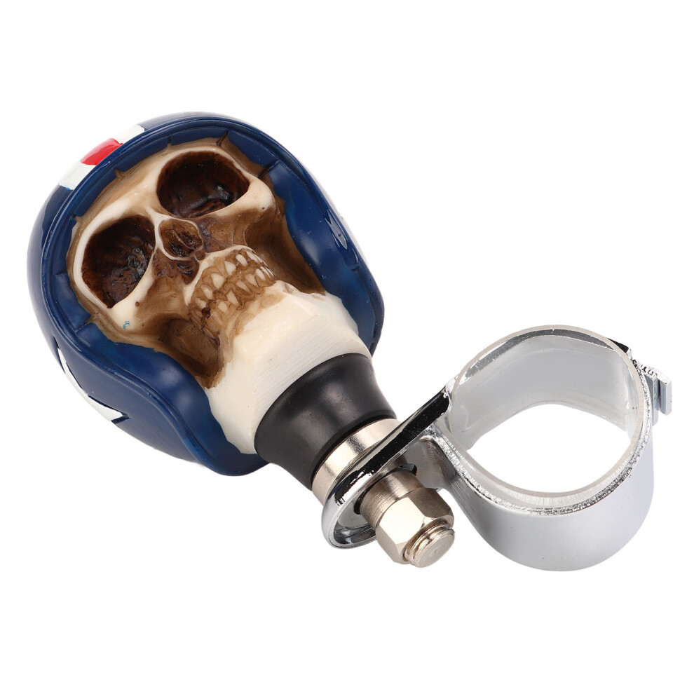 Skull Steering Wheel Suicide Knob Car Power Handle Spinner For Trucks Tractors Boats Blue 7891320905761