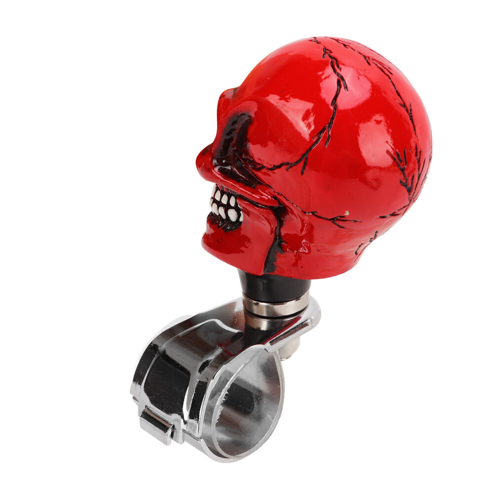 Skull Shape Steering Wheel Knob 3Cm Diameter Resin Turn Knob Spinner Booster For Cars Trucks Tractors Boats Red 4631320905902