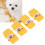 4 piezas de protector de codo para perros talla S con patrón de oso algodón/PU 15
