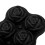 Rose Silikon-Eiswürfelform, 6-Würfel, mit Deckel, Schwarz 8