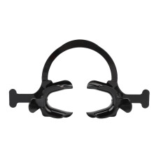 Retractor de labios en forma de C negro, talla L - Abridor de plástico