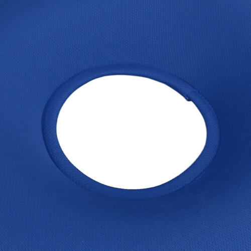 Cojín inflable azul en forma de dona para pacientes. 2