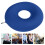 Cojín inflable azul en forma de dona para pacientes. 16