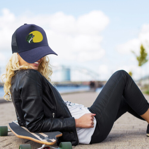 Bedruckte Trucker-Mesh-Kappe, Baumwolle, Einheitsgröße 56-60 cm 2