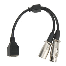 Cable de señal de audio de 25 cm, RJ45 hembra a XLR macho y hembra, con alta conductividad