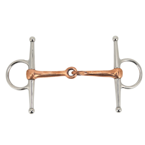 Vollbacken-Snaffle-Gebiss mit Ring 125mm Silber 11,5 Unzen 1