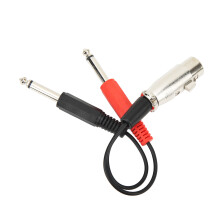 Doppel-1/4-Zoll-Männlich zu XLR-Weiblich Y-Verteiler 20 cm