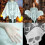 Capa de Halloween Poncho blanco con esqueleto cuadrado 5